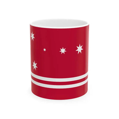 Flag of the Ebon Atoll Unofficial (Marshall Islands) White Coffee Mug 11oz - Go Mug Yourself