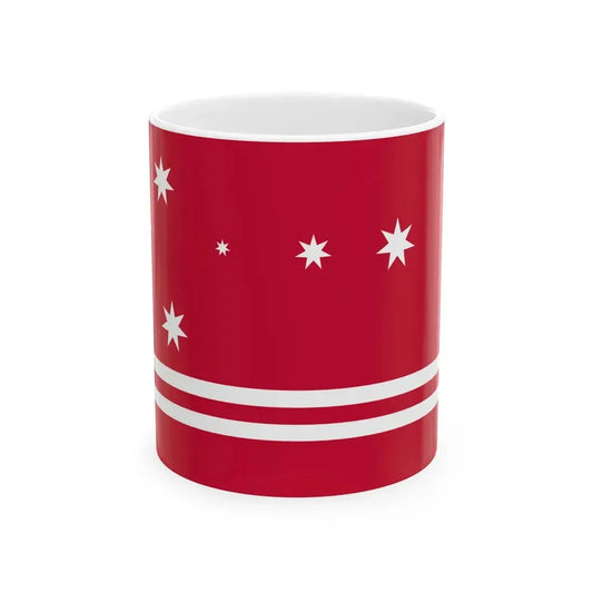 Flag of the Ebon Atoll Unofficial (Marshall Islands) White Coffee Mug 11oz - Go Mug Yourself