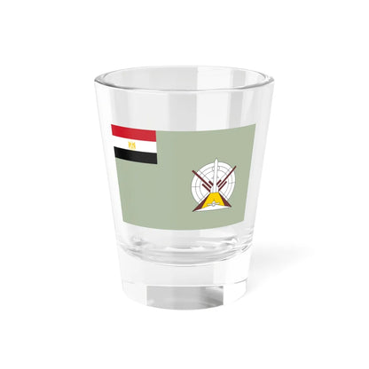Flag of the Egyptian Air Defense Forces Coat of arms variant (Egypt) Shot Glass 1.5oz 1.5oz - Go Mug Yourself