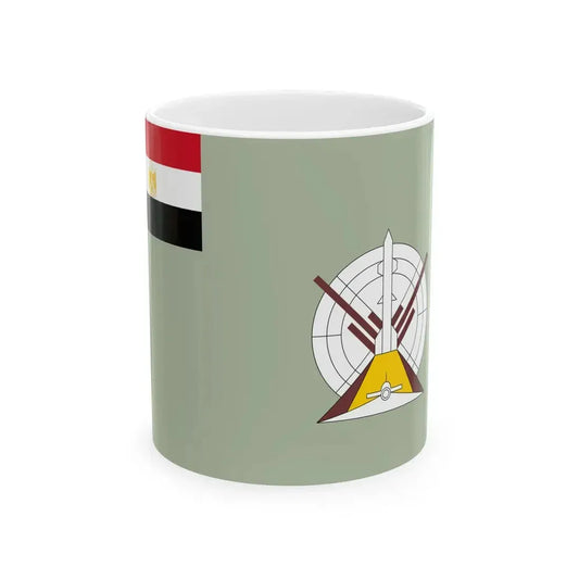 Flag of the Egyptian Air Defense Forces Coat of arms variant (Egypt) White Coffee Mug 11oz - Go Mug Yourself