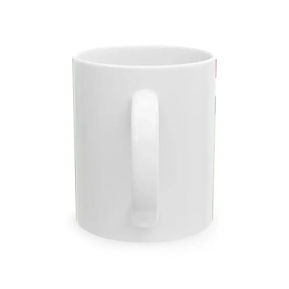 Flag of the Egyptian Air Defense Forces Coat of arms variant (Egypt) White Coffee Mug - Go Mug Yourself