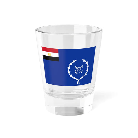 Flag of the Egyptian Navy Coat of arms variant (Egypt) Shot Glass 1.5oz 1.5oz - Go Mug Yourself