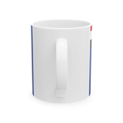 Flag of the Egyptian Navy Coat of arms variant (Egypt) White Coffee Mug-Go Mug Yourself