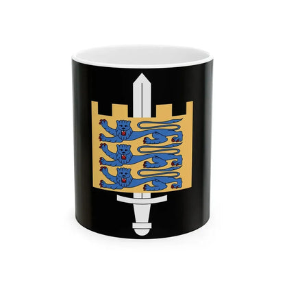 Flag of the Estonian Land Forces (Estonia) White Coffee Mug 11oz - Go Mug Yourself