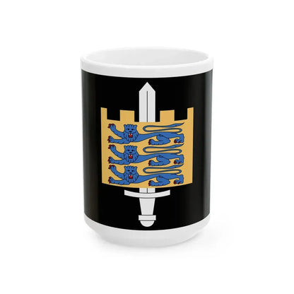 Flag of the Estonian Land Forces (Estonia) White Coffee Mug 15oz - Go Mug Yourself