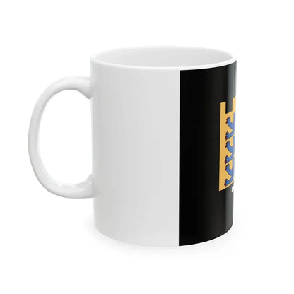 Flag of the Estonian Land Forces (Estonia) White Coffee Mug - Go Mug Yourself