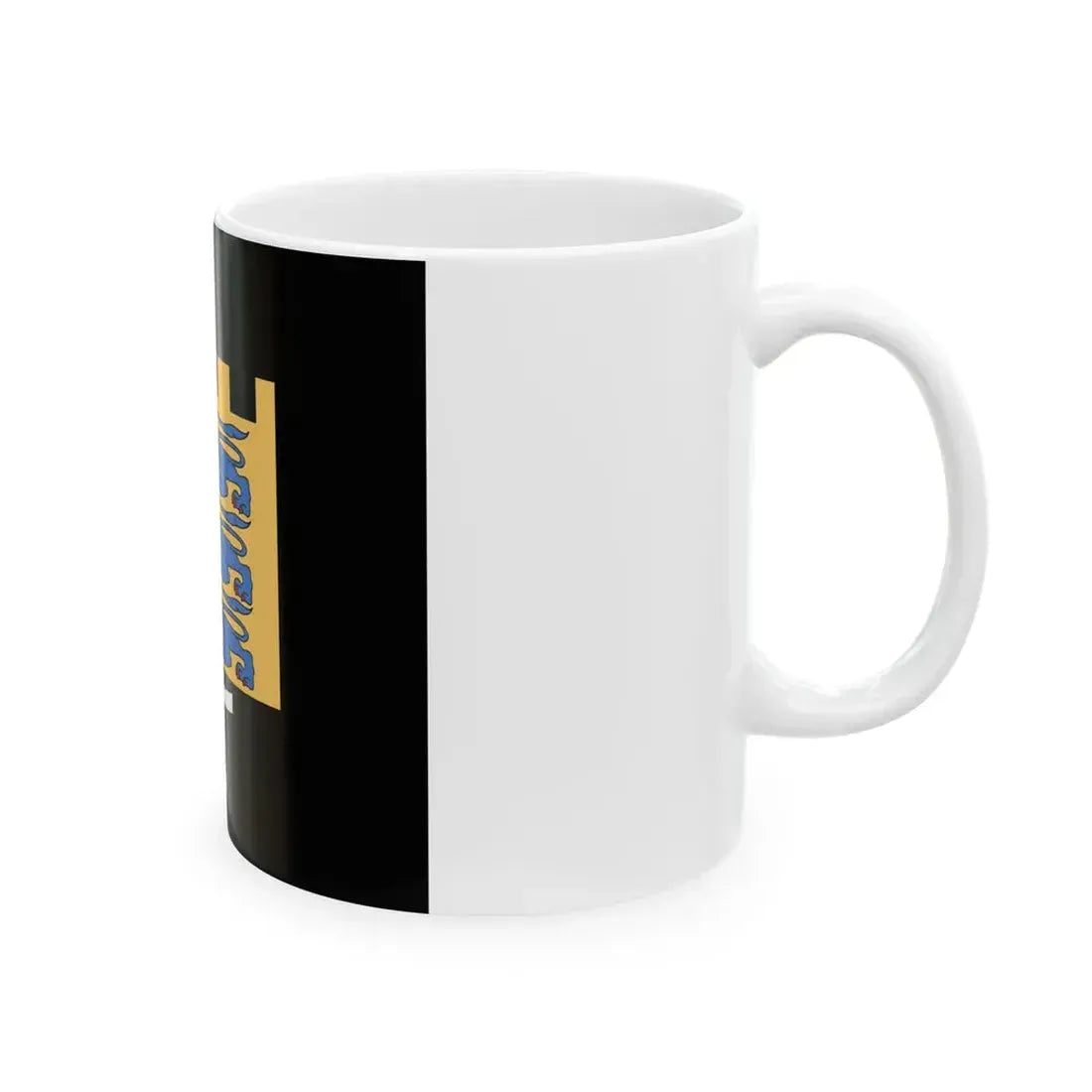 Flag of the Estonian Land Forces (Estonia) White Coffee Mug - Go Mug Yourself