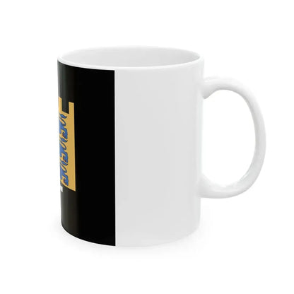 Flag of the Estonian Land Forces (Estonia) White Coffee Mug - Go Mug Yourself