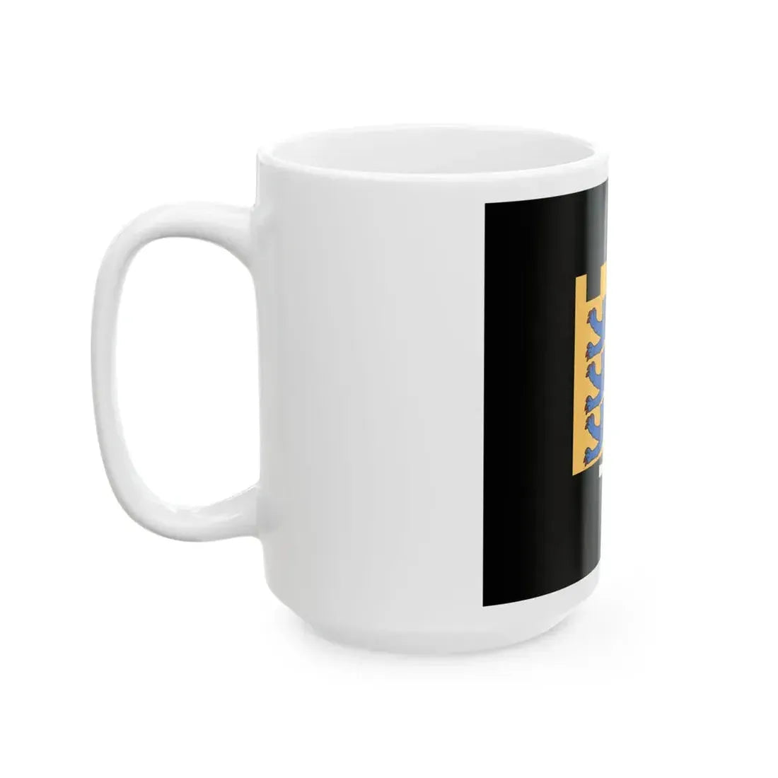 Flag of the Estonian Land Forces (Estonia) White Coffee Mug - Go Mug Yourself