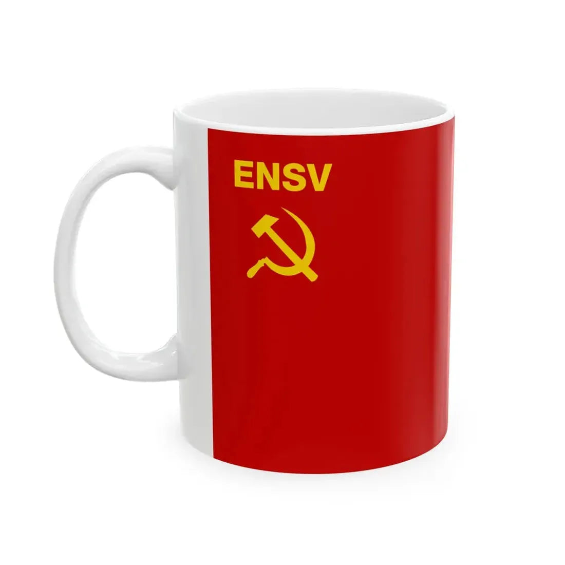 Flag of the Estonian Soviet Socialist Republic 1940-1953 (Estonia) White Coffee Mug - Go Mug Yourself