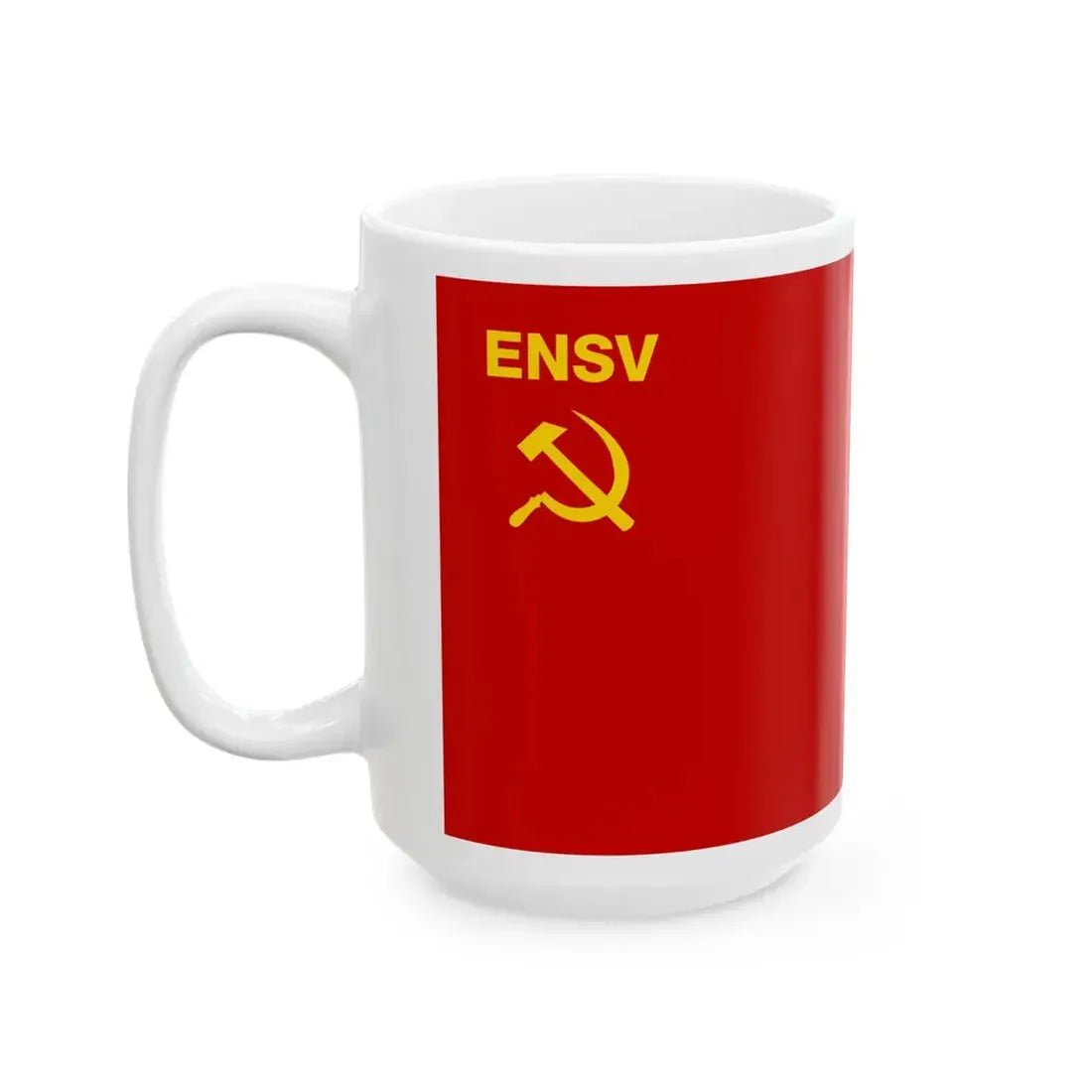 Flag of the Estonian Soviet Socialist Republic 1940-1953 (Estonia) White Coffee Mug - Go Mug Yourself