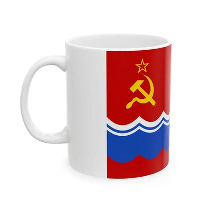 Flag of the Estonian Soviet Socialist Republic 1953-1990 3-2 (Estonia) White Coffee Mug - Go Mug Yourself
