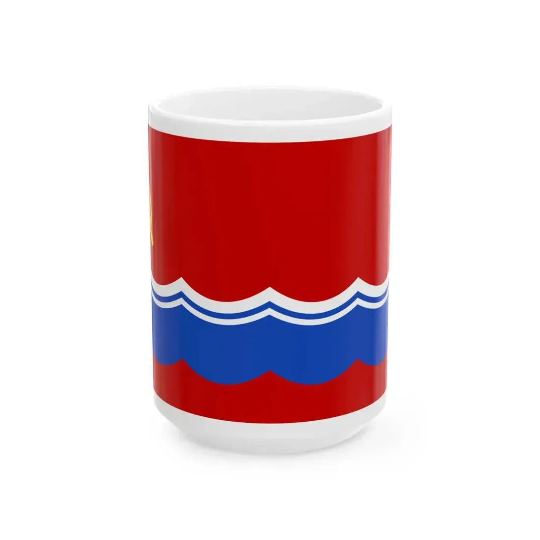 Flag of the Estonian Soviet Socialist Republic 1953-1990 (Estonia) White Coffee Mug 15oz - Go Mug Yourself