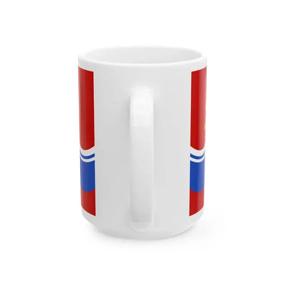 Flag of the Estonian Soviet Socialist Republic 1953-1990 (Estonia) White Coffee Mug - Go Mug Yourself