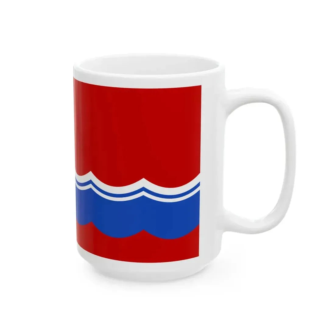 Flag of the Estonian Soviet Socialist Republic 1953-1990 (Estonia) White Coffee Mug - Go Mug Yourself