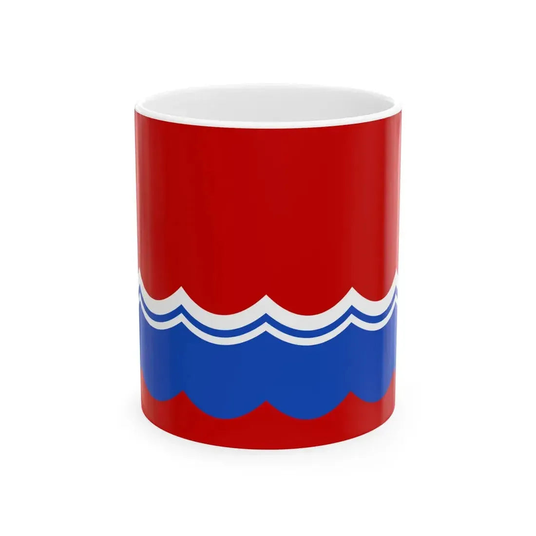 Flag of the Estonian Soviet Socialist Republic 1953-1990 reverse 3-2 (Estonia) White Coffee Mug 11oz - Go Mug Yourself