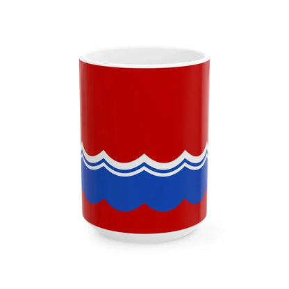 Flag of the Estonian Soviet Socialist Republic 1953-1990 reverse 3-2 (Estonia) White Coffee Mug 15oz - Go Mug Yourself