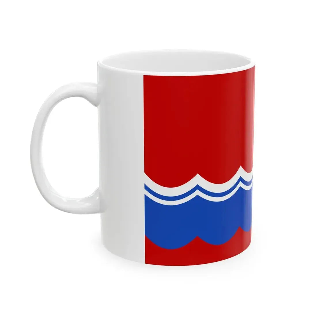 Flag of the Estonian Soviet Socialist Republic 1953-1990 reverse 3-2 (Estonia) White Coffee Mug - Go Mug Yourself