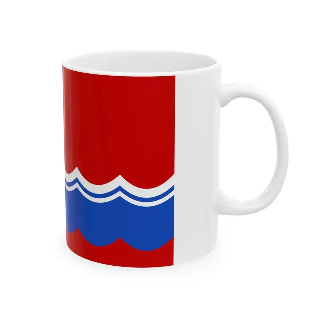 Flag of the Estonian Soviet Socialist Republic 1953-1990 reverse 3-2 (Estonia) White Coffee Mug - Go Mug Yourself