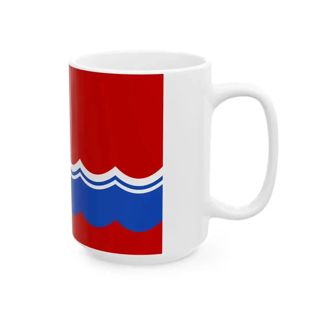 Flag of the Estonian Soviet Socialist Republic 1953-1990 reverse 3-2 (Estonia) White Coffee Mug - Go Mug Yourself