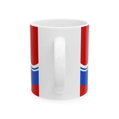 Flag of the Estonian Soviet Socialist Republic 1953-1990 reverse (Estonia) White Coffee Mug - Go Mug Yourself