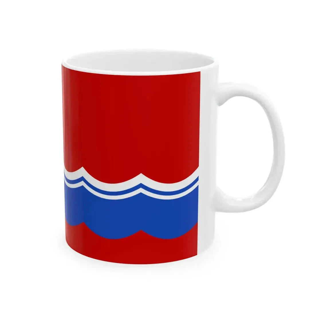 Flag of the Estonian Soviet Socialist Republic 1953-1990 reverse (Estonia) White Coffee Mug - Go Mug Yourself