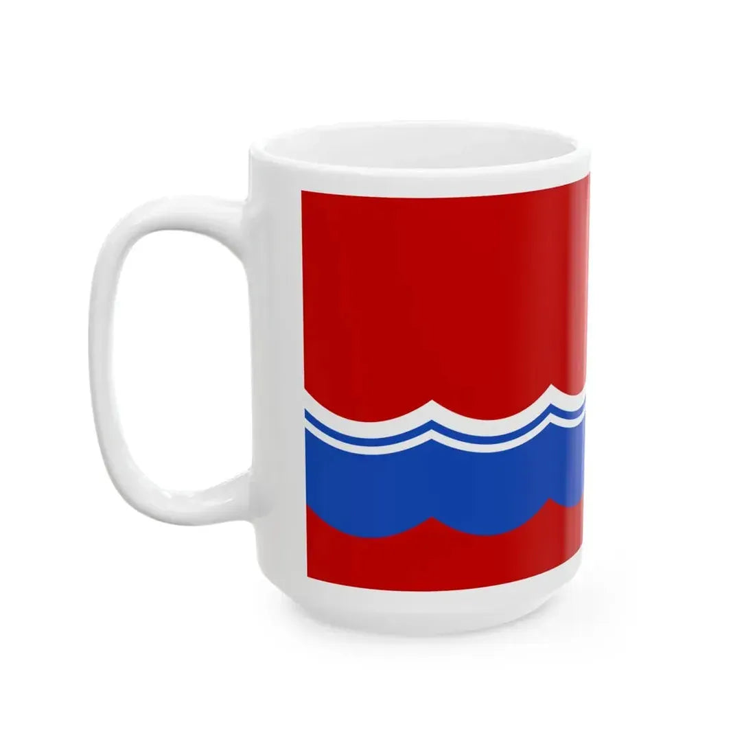 Flag of the Estonian Soviet Socialist Republic 1953-1990 reverse (Estonia) White Coffee Mug - Go Mug Yourself