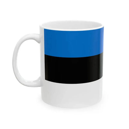 Flag of the Estonian Students Society (Estonia) White Coffee Mug - Go Mug Yourself