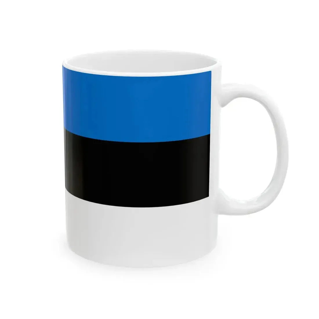 Flag of the Estonian Students Society (Estonia) White Coffee Mug - Go Mug Yourself