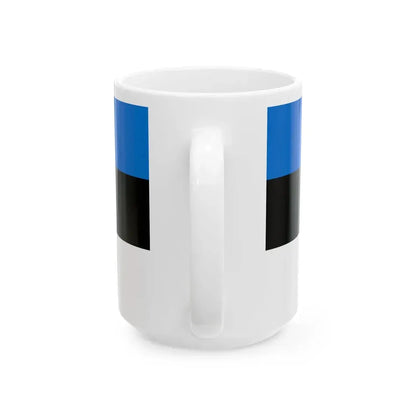 Flag of the Estonian Students Society (Estonia) White Coffee Mug - Go Mug Yourself