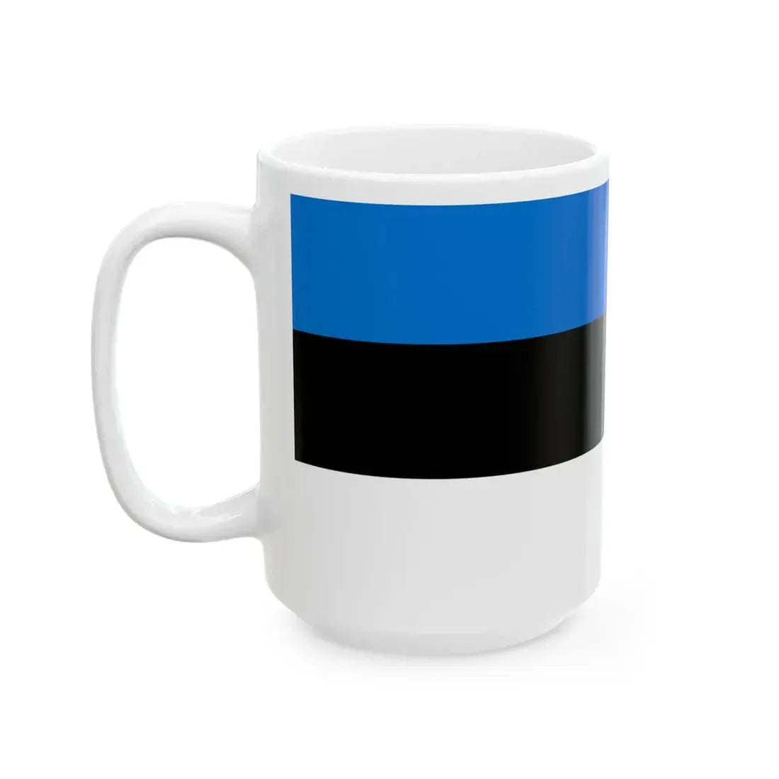 Flag of the Estonian Students Society (Estonia) White Coffee Mug - Go Mug Yourself