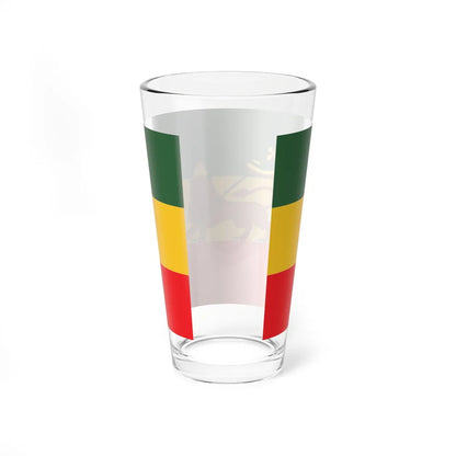 Flag of the Ethiopian Empire (Ethiopia) Pint Glass 16oz - Go Mug Yourself
