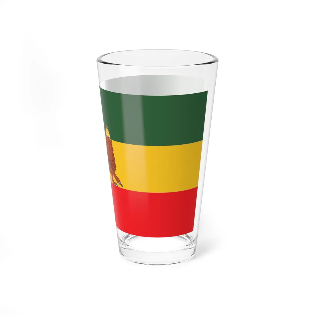Flag of the Ethiopian Empire (Ethiopia) Pint Glass 16oz - Go Mug Yourself