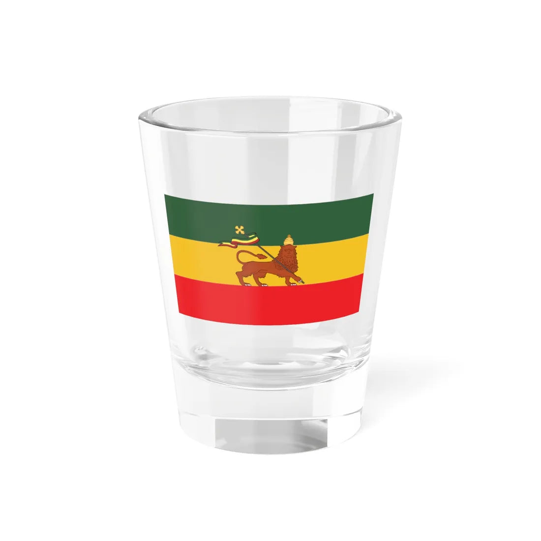 Flag of the Ethiopian Empire (Ethiopia) Shot Glass 1.5oz 1.5oz - Go Mug Yourself