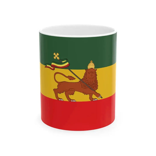 Flag of the Ethiopian Empire (Ethiopia) White Coffee Mug 11oz - Go Mug Yourself