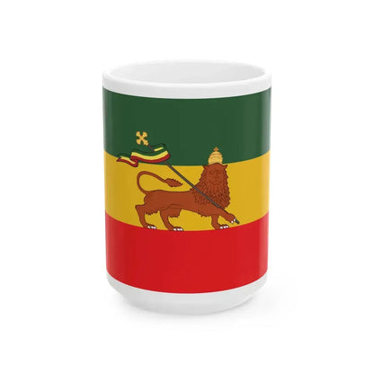 Flag of the Ethiopian Empire (Ethiopia) White Coffee Mug 15oz - Go Mug Yourself
