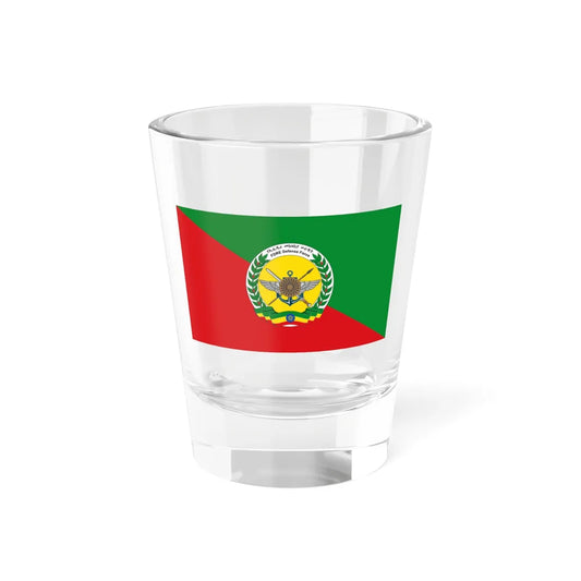 Flag of the Ethiopian National Defense Force 3 (Ethiopia) Shot Glass 1.5oz 1.5oz - Go Mug Yourself