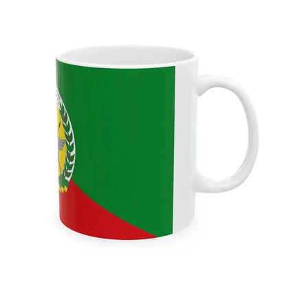 Flag of the Ethiopian National Defense Force 3 (Ethiopia) White Coffee Mug - Go Mug Yourself