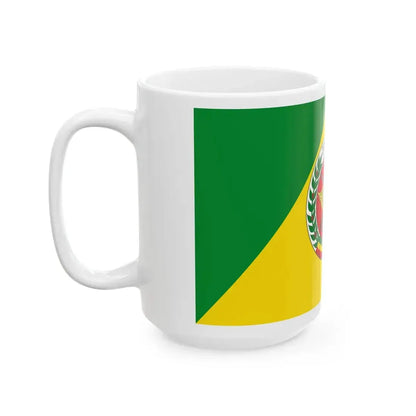 Flag of the Ethiopian National Defense Force (Ethiopia) White Coffee Mug - Go Mug Yourself