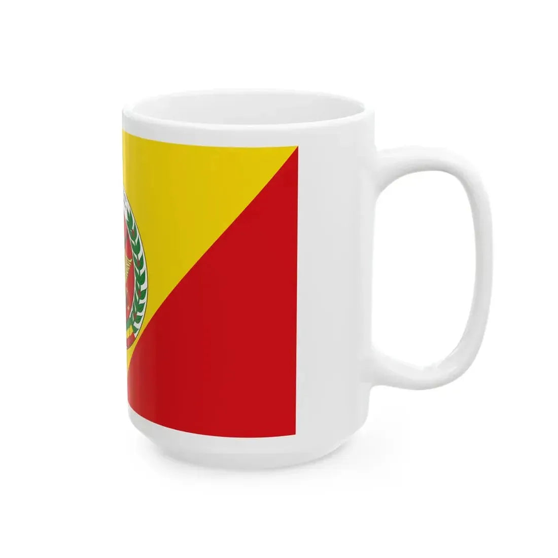 Flag of the Ethiopian National Defense Force (Ethiopia) White Coffee Mug - Go Mug Yourself
