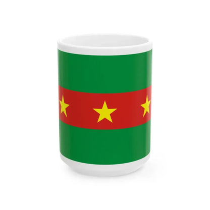 Flag of the Ewe people (Ghana) White Coffee Mug 15oz - Go Mug Yourself