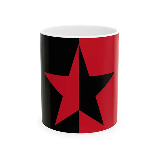 Flag of the EZLN vertically divided (Mexico) White Coffee Mug 11oz - Go Mug Yourself