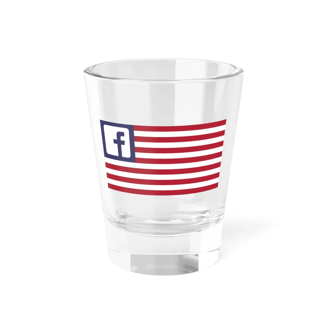 Flag of the Facebook United States (United States) Shot Glass 1.5oz 1.5oz - Go Mug Yourself