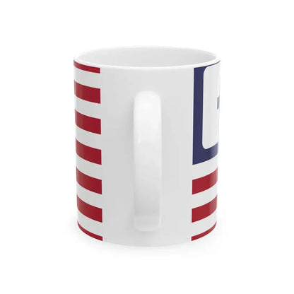 Flag of the Facebook United States (United States) White Coffee Mug - Go Mug Yourself