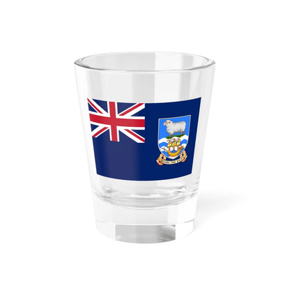 Flag of the Falkland Islands 3-2 (United Kingdom) Shot Glass 1.5oz 1.5oz - Go Mug Yourself