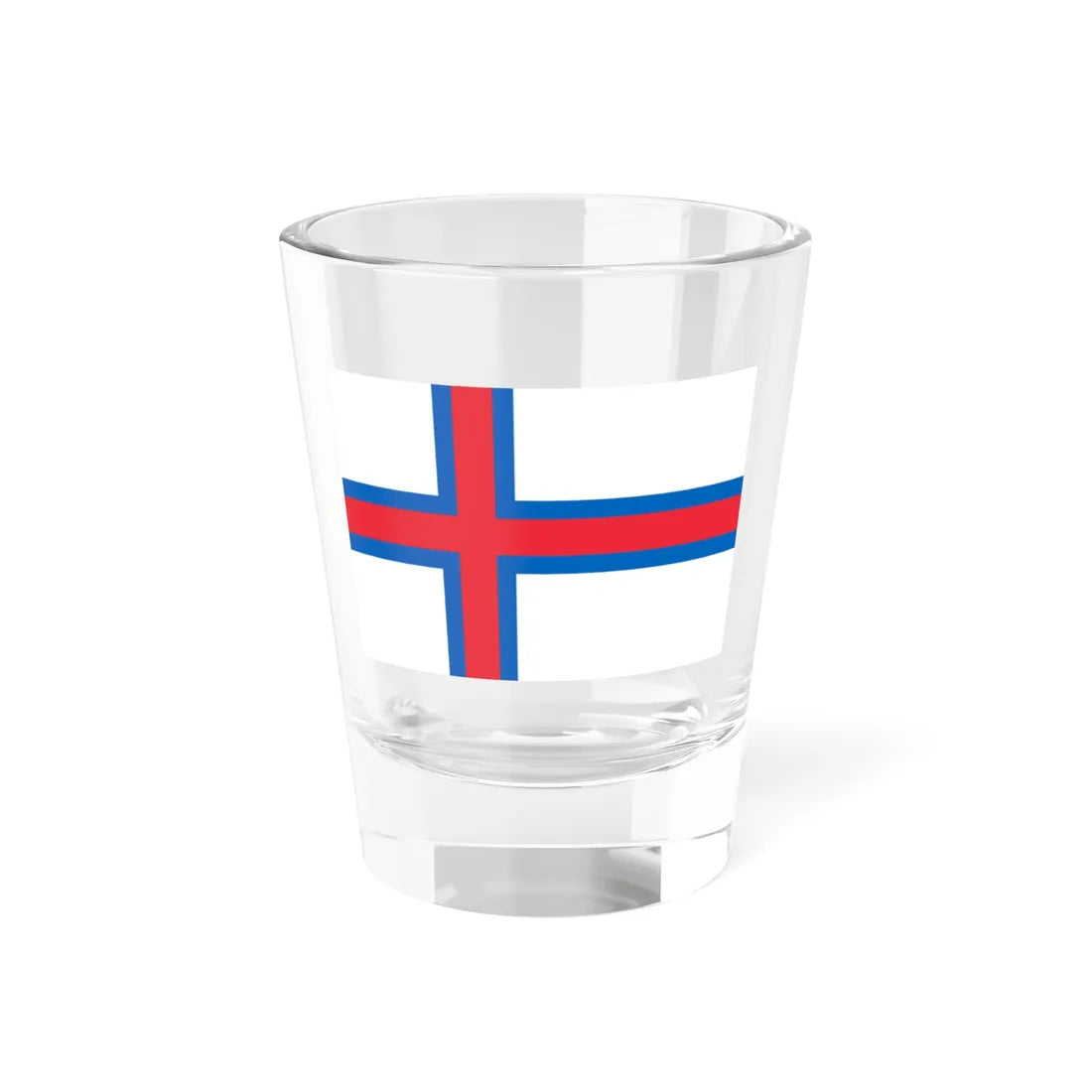 Flag of the Faroe Islands 3-2 Shot Glass 1.5oz 1.5oz - Go Mug Yourself