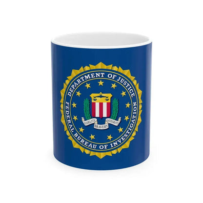 Flag of the Federal Bureau of Investigation (United States) White Coffee Mug 11oz - Go Mug Yourself