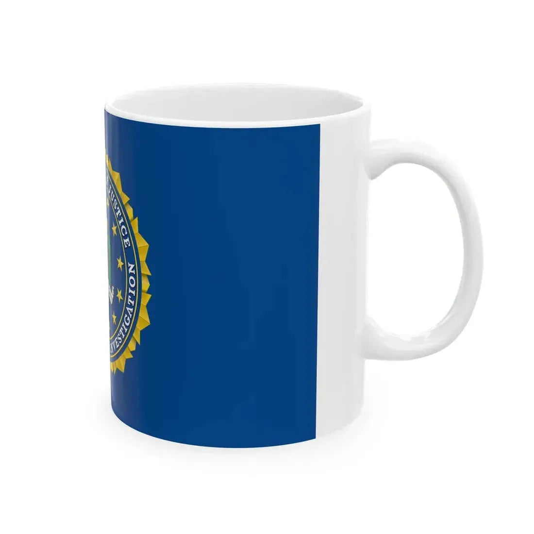 Flag of the Federal Bureau of Investigation (United States) White Coffee Mug - Go Mug Yourself