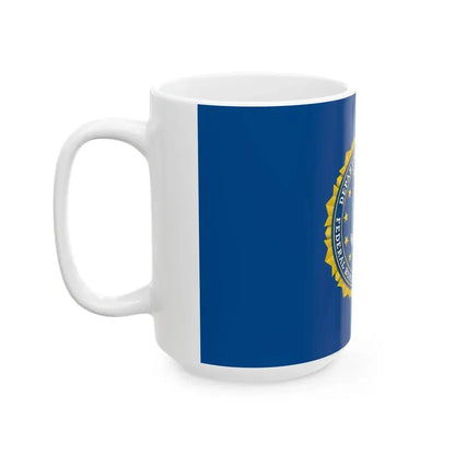 Flag of the Federal Bureau of Investigation (United States) White Coffee Mug - Go Mug Yourself