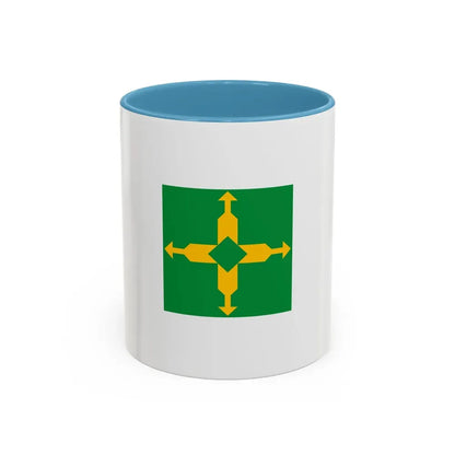 Flag of the Federal District Brazil - Accent Coffee Mug 11oz Light Blue - Go Mug Yourself